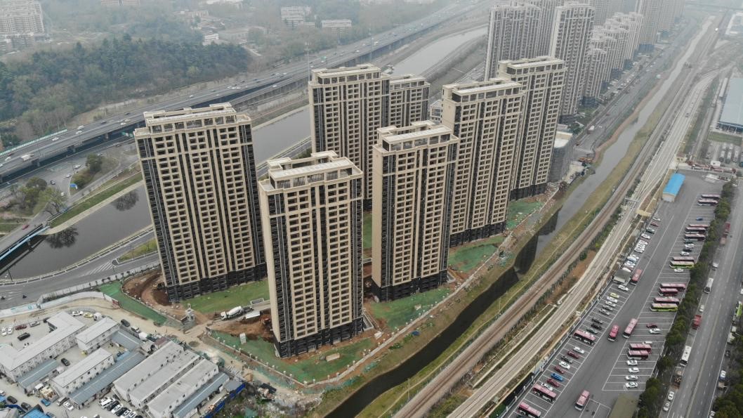 泰山经济适用房片区H地块室外施工最先!